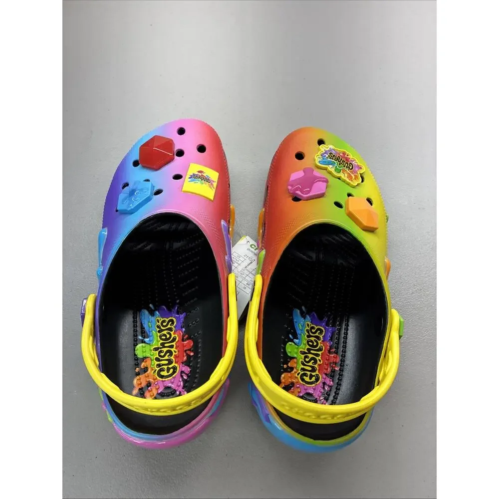 NEW CROCS Gushers Classic Clog w/ Jibbitz Unisex Men's 7 Women’s 9 With Tags